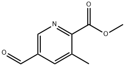 2-Pyridinecarboxylic acid, 5-formyl-3-methyl-, methyl ester Structure