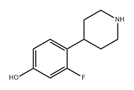 Phenol, 3-fluoro-4-(4-piperidinyl)- 结构式