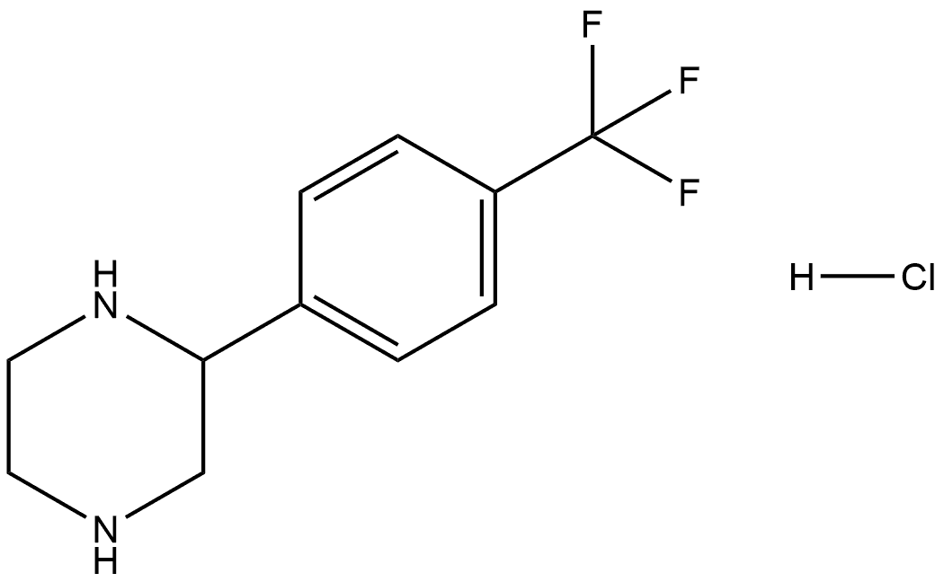 2-(4-Trifluoromethylphenyl)piperazine hydrochloride Structure