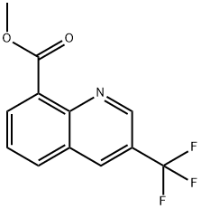 8-Quinolinecarboxylic acid, 3-(trifluoromethyl)-, methyl ester Struktur