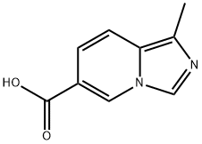 1-甲基咪唑并[1,5-A]吡啶-6-甲酸, 1260797-04-3, 结构式