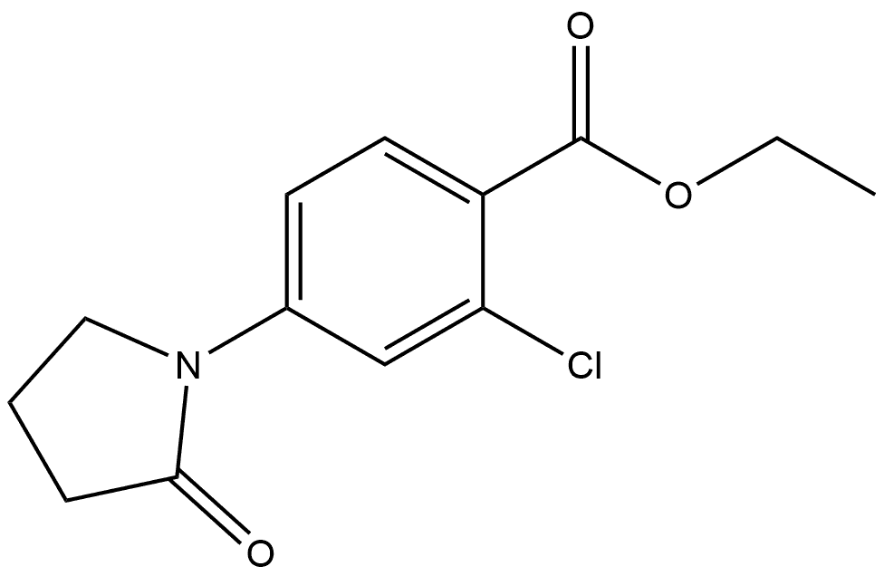 Ethyl 2-chloro-4-(2-oxo-1-pyrrolidinyl)benzoate Structure