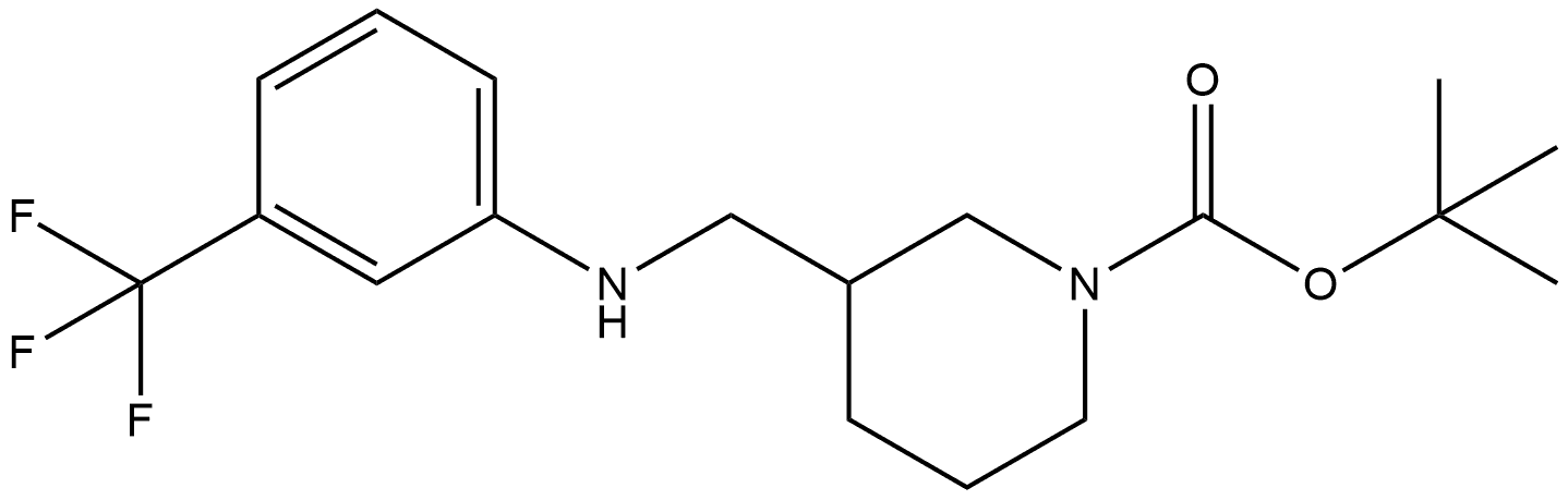 1-BOC-3-[(3-TRIFLUOROMETHYL-PHENYLAMINO)-METHYL]-PIPERIDINE Structure