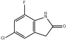 2H-Indol-2-one, 5-chloro-7-fluoro-1,3-dihydro- 结构式