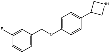 3-(4-((3-fluorobenzyl)oxy)phenyl)azetidine Structure