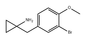 Cyclopropanamine, 1-[(3-bromo-4-methoxyphenyl)methyl]- Struktur