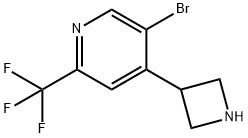 4-(Azetidin-3-yl)-5-bromo-2-(trifluoromethyl)pyridine 化学構造式