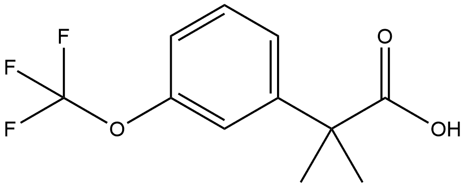 2-methyl-2-(3-(trifluoromethoxy)phenyl)propanoic acid Struktur