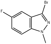 3-溴-5-氟-1-甲基-1H-吲唑 结构式