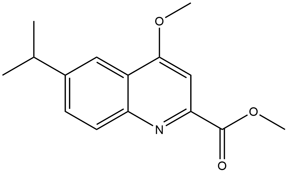 Methyl 4-methoxy-6-(1-methylethyl)-2-quinolinecarboxylate Struktur