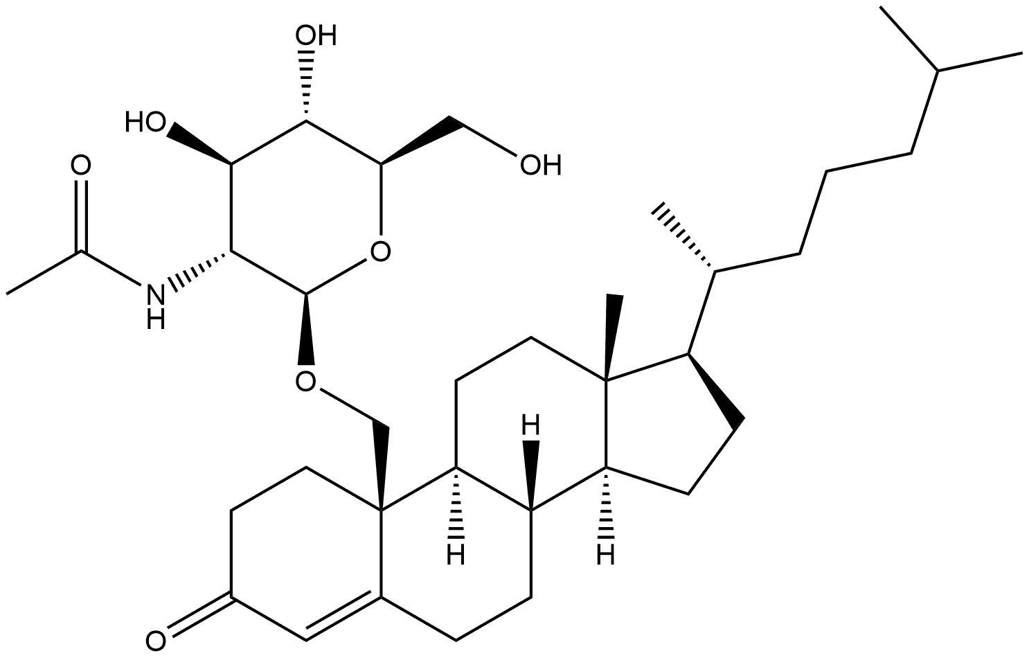 Cholest-4-en-3-one, 19-[[2-(acetylamino)-2-deoxy-β-D-glucopyranosyl]oxy]-
