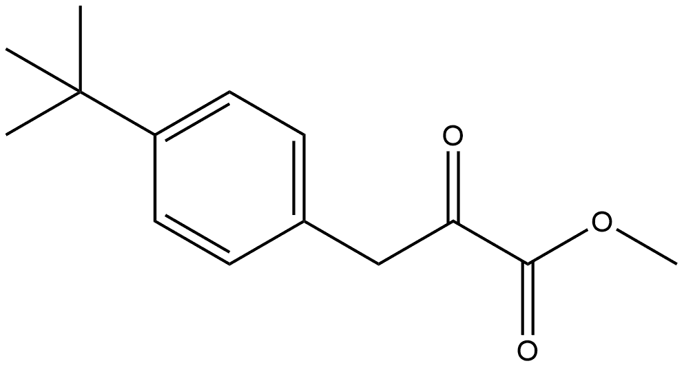 3-[4-(叔丁基)苯基]-2-氧代丙酸甲酯 结构式