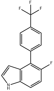 5-Fluoro-4-(4-(trifluoromethyl)phenyl)indole Structure