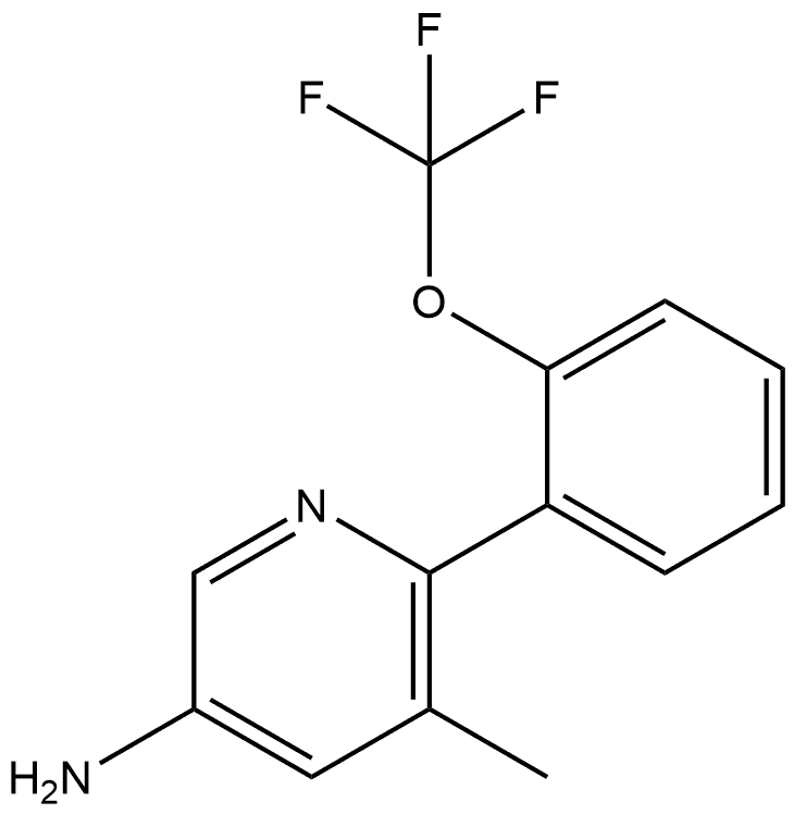 5-Methyl-6-[2-(trifluoromethoxy)phenyl]-3-pyridinamine Structure