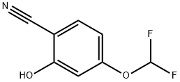 Benzonitrile, 4-(difluoromethoxy)-2-hydroxy- Structure