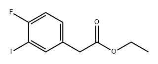 Benzeneacetic acid, 4-fluoro-3-iodo-, ethyl ester 化学構造式