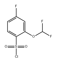 2-(二氟甲氧基)-4-氟苯磺酰氯,1261453-16-0,结构式