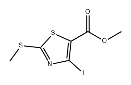 5-Thiazolecarboxylic acid, 4-iodo-2-(methylthio)-, methyl ester Struktur