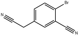 2-溴-5-(氰甲基)苄腈 结构式