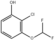 Phenol, 2-chloro-3-(difluoromethoxy)- 化学構造式