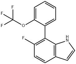 4-Methoxy-7-(perfluorophenyl)indole-3-acetonitrile 结构式