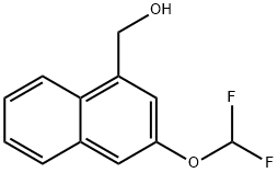 2-(Difluoromethoxy)naphthalene-4-methanol,1261488-87-2,结构式