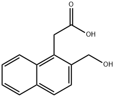 2-(Hydroxymethyl)naphthalene-1-acetic acid Struktur