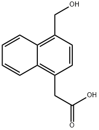 2-(4-(Hydroxymethyl)naphthalen-1-yl)acetic acid 化学構造式