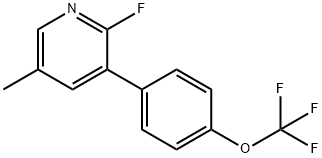 2-Fluoro-5-methyl-3-(4-(trifluoromethoxy)phenyl)pyridine,1261522-60-4,结构式