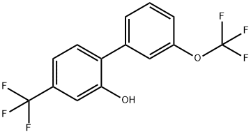 2-Hydroxy-3'-(trifluoromethoxy)-4-(trifluoromethyl)biphenyl Struktur