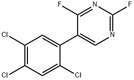 2,4-Difluoro-5-(2,4,5-trichlorophenyl)pyrimidine 化学構造式