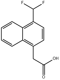 1-(Difluoromethyl)naphthalene-4-acetic acid,1261562-54-2,结构式