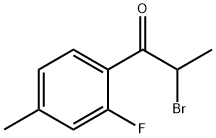 1-Propanone, 2-bromo-1-(2-fluoro-4-methylphenyl)- Struktur