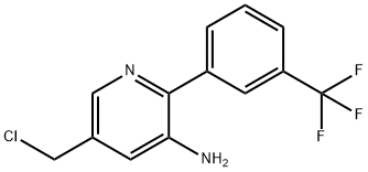 3-Amino-5-(chloromethyl)-2-(3-(trifluoromethyl)phenyl)pyridine,1261590-71-9,结构式