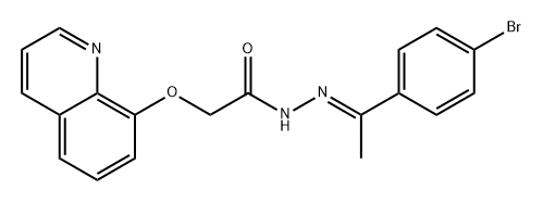 Acetic acid, 2-(8-quinolinyloxy)-, (2E)-2-[1-(4-bromophenyl)ethylidene]hydrazide Structure