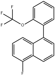 1-Fluoro-5-(2-(trifluoromethoxy)phenyl)naphthalene,1261592-30-6,结构式