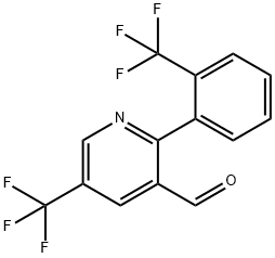 5-(Trifluoromethyl)-2-(2-(trifluoromethyl)phenyl)nicotinaldehyde 结构式