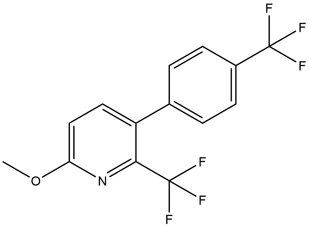 6-Methoxy-2-(trifluoromethyl)-3-[4-(trifluoromethyl)phenyl]pyridine Structure
