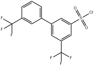 5,3'-Bis(trifluoromethyl)biphenyl-3-sulfonyl chloride 结构式