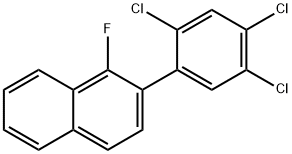 1-Fluoro-2-(2,4,5-trichlorophenyl)naphthalene Structure