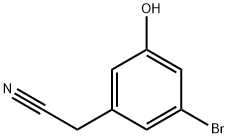 3-溴-5-羟基苯乙腈, 1261615-66-0, 结构式