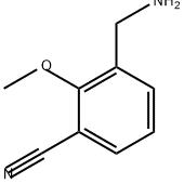 3-(氨甲基)-2-甲氧基苄腈, 1261618-71-6, 结构式