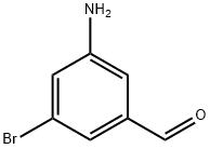 3-氨基-5-溴苯甲醛, 1261618-98-7, 结构式