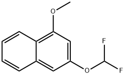 2-(Difluoromethoxy)-4-methoxynaphthalene 化学構造式