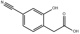 2-(4-氰基-2-羟基苯基)乙酸, 1261644-89-6, 结构式