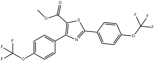Methyl 2,4-bis(4-(trifluoromethoxy)phenyl)thiazole-5-carboxylate,1261655-55-3,结构式