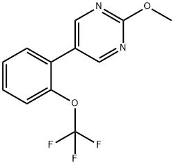 2-Methoxy-5-(2-(trifluoromethoxy)phenyl)pyrimidine Structure