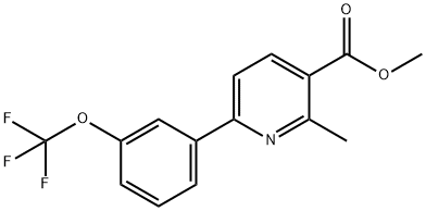 Methyl 2-methyl-6-(3-(trifluoromethoxy)phenyl)nicotinate Structure