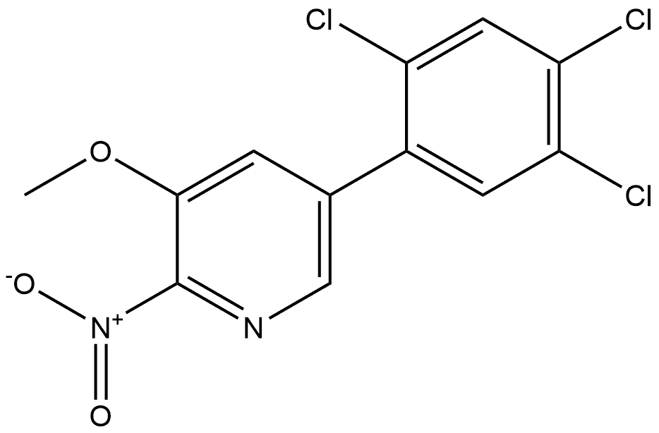 3-methoxy-2-nitro-5-(2,4,5-trichlorophenyl)pyridine Structure