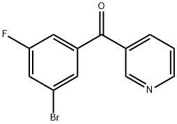 3-(3-Bromo-5-fluorobenzoyl)pyridine Structure